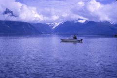 1967 08 Alaska Boat Lake Fishing