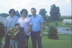 1973 08 Ohio Mom Dad Dennis David Sam