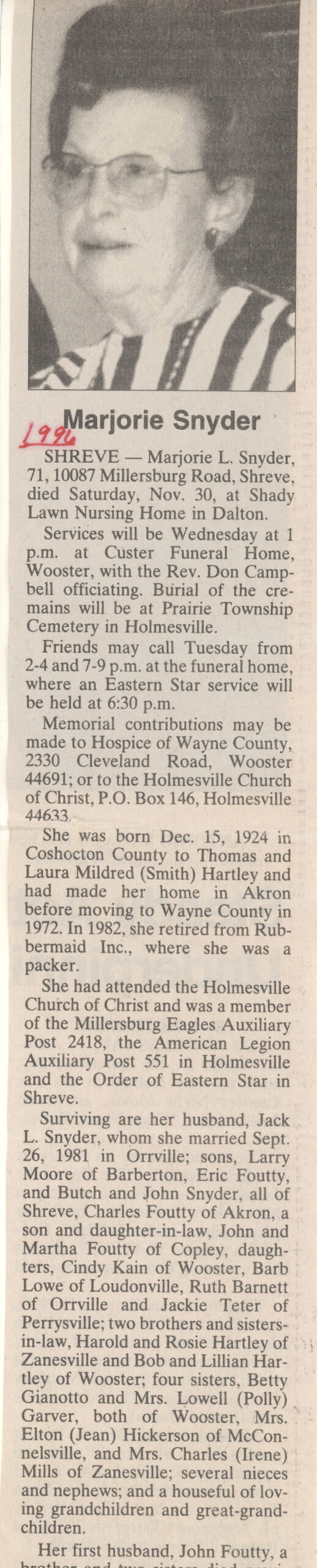 1996_11.Marjorie.Snyder.Obituary.Aunt.Marge - Hartley